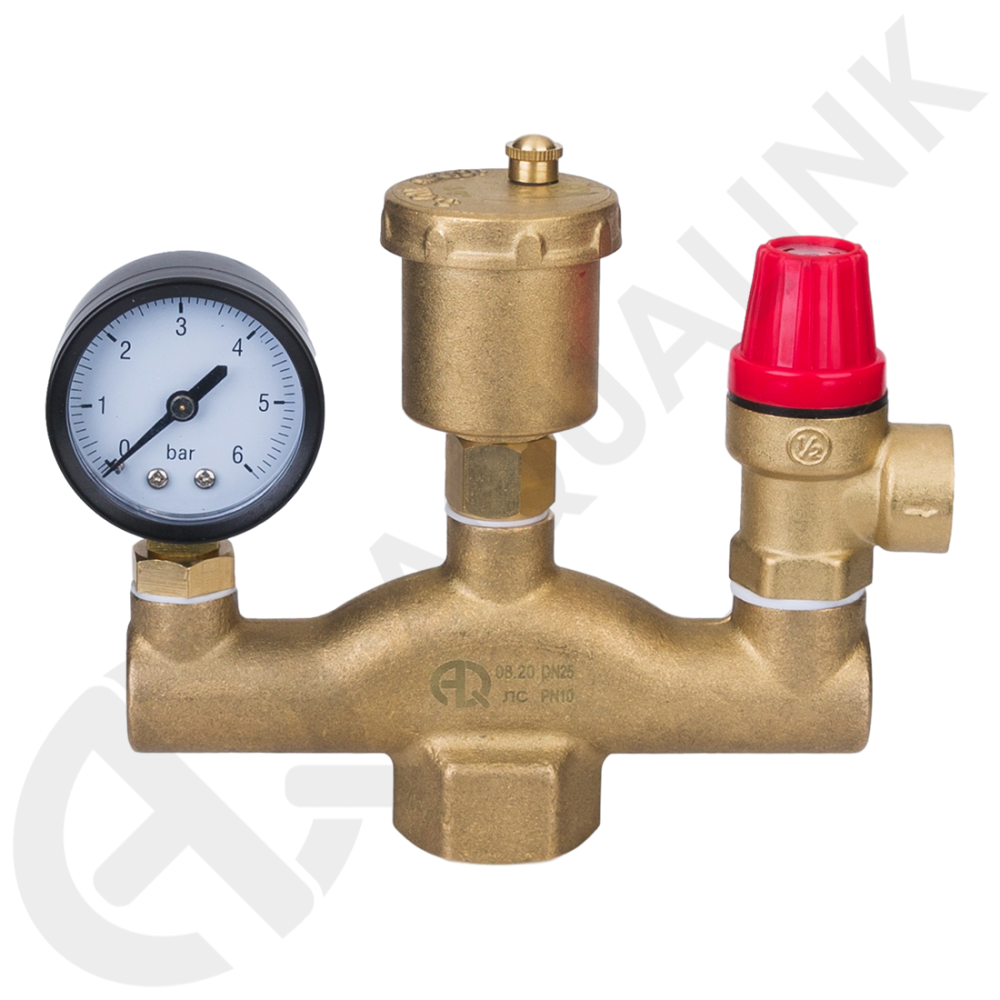 картинка Группа безопасности котла 1х3/8х1/2'' (AQUALINK) 02746 от магазина Компания+