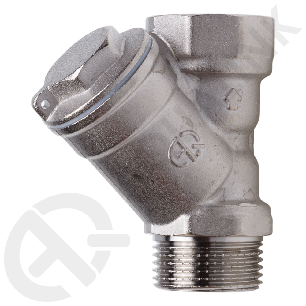 картинка Косой фильтр FM 3/4" гайка-штуцер (AQUALINK) 01333 от магазина Компания+